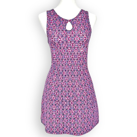 NUU MUU Roxie Ruu Athletic Dress w/ Pocket Sz XS Pink Purple Kaleidoscope USA - Picture 3 of 12